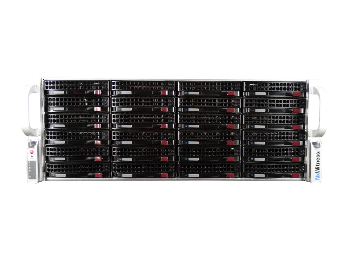 Nx Witness storage server with 24 drive bays